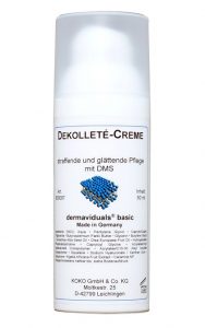 Dekolleté Creme für eine straffende, glättende und gut mit Feuchtigkeit versorgende Creme für Dekolleté und Brustbereich.